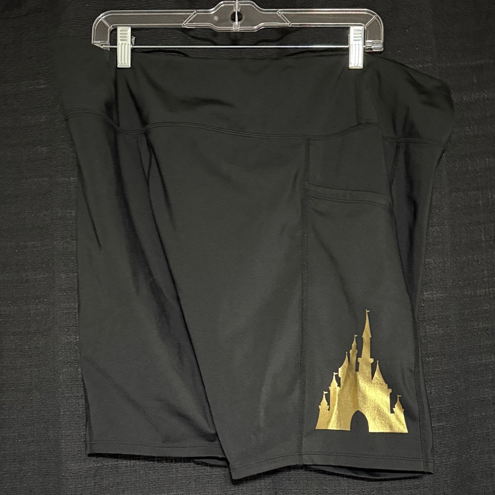 Disneyland Black Castle Bike Shorts